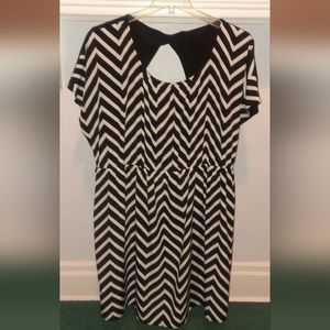 Lane bryant unlined striped dress